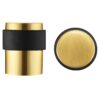 Zoo Hardware ZAS85-PVDSB Door Stop Floor Mounted - Round Collar - Flat Top - PVD Satin Brass
