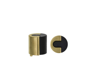 Zoo Hardware ZAS86-PVDSB Door Stop Floor Mounted - Round - PVD Satin Brass