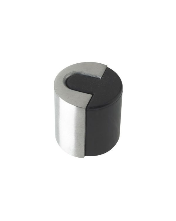 Zoo Hardware ZAS86-PCB Door Stop Floor Mounted - Round - Powder Coated Matt Black