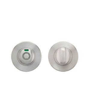 Zoo Hardware Turn and HEX Release with Indicator on 52mm rose- Push On Cover - 5mm spindle - Grade 304 ZCS004ISS-HEX
