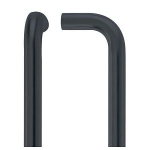 Zoo Hardware 19mm X 425mm Back To Back Pull Handle Set (With Grub Screws)- Rosso - Powder Coated Matt Black ZCSD425-GS-PCB
