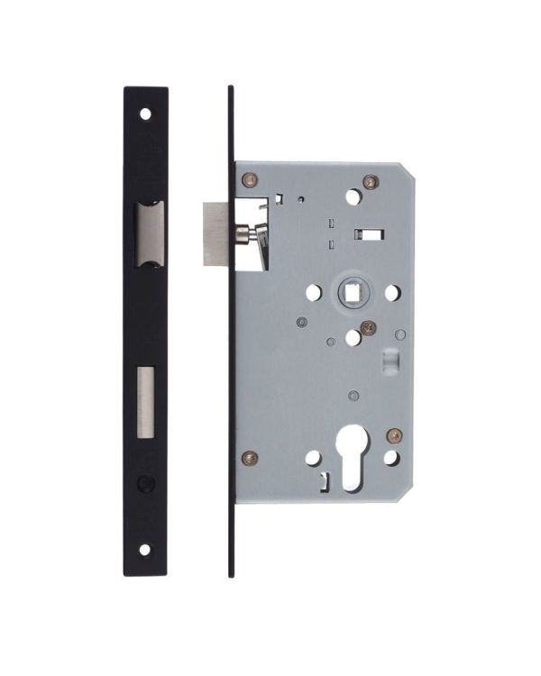 Zoo Hardware ZDL7260ESC-PCB DIN Escape Sashlock- 72mm c/c 1 Pc Forend Square Powder Coated Black