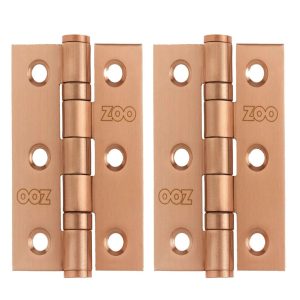 Zoo Hardware ZHSS232-PVDBZ Hinges - Ball Bearing 76mm x 50mm x 2mm Square Corner - PVD Bronze
