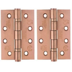 Zoo Hardware ZHSS243-PVDBZ Grade 13 Hinges - Ball Bearing 102mm x 76mm x 3mm Square Corner - PVD Bronze
