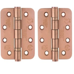 Zoo Hardware ZHSS243R-PVDBZ Grade 13 Hinges - Ball Bearing 102mm x 76mm x 3mm Radius Corner - PVD Bronze
