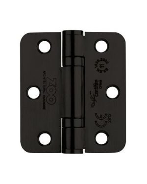 Zoo Hardware ZHSS7667R-PCB Grade 11 Hinges - Ball Bearing 76mm x 67mm x 2.5mm Radius Corner - Powder Coated Black
