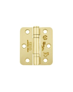 Zoo Hardware ZHSS7667S-PVDSB Grade 11 Hinges - Ball Bearing 76mm x 67mm x 2.5mm Square Corner -PVD Satin Brass
