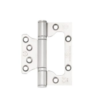 Zoo Hardware Flush / Interleaf Hinge Pair - CE/UKCA - Grade 11- Polished Stainless Steel ZHSSFH-243S-P
