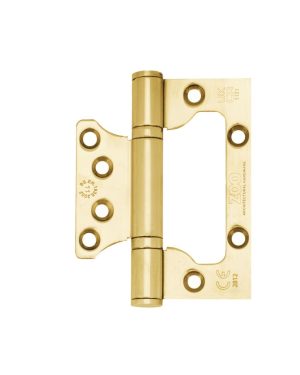 Zoo Hardware Flush / Interleaf Hinge Pair - CE/UKCA - Grade 11 - PVD Satin Brass ZHSSFH-243S-PVDSB
