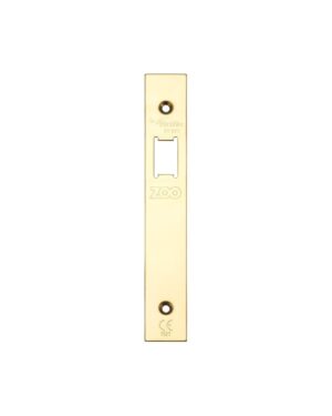 Zoo Hardware ZLAP12-PVDSB Spare Sq.Acc Pk for UK Upright Latch - Contains Forend, Strike & Screws - PVD Satin Brass
