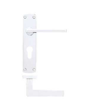 Zoo Hardware ZPA011EP-CP Leon Door Handle on Euro Backplate Polished Chrome
