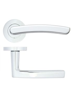 Zoo Hardware ZPA020-CP Santiago Door Handle on Rose Polished Chrome
