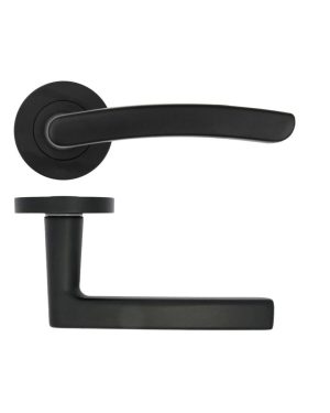 Zoo Hardware ZPA020-MB Santiago Door Handle on Rose Black
