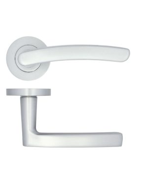 Zoo Hardware ZPA020-SC Santiago Door Handle on Rose Satin Chrome
