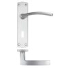 Zoo Hardware ZPA031-SC Toledo Door Handle on Lock Backplate Satin chrome
