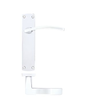 Zoo Hardware ZPA032-CP Toledo Door Handle on Latch Backplate Polished Chrome
