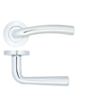 Zoo Hardware ZPA050-CP Seville Door Handle on Rose Polished Chrome
