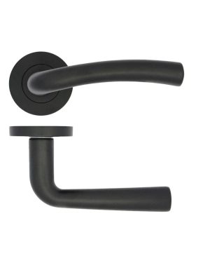 Zoo Hardware ZPA050-MB Seville Door Handle on Rose Black
