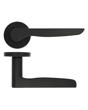 Zoo Hardware ZPA080-MB Vigo Door Handle on Rose Black
