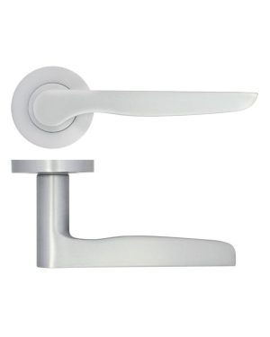 Zoo Hardware ZPA080-SC Vigo Door Handle on Rose Satin Chrome
