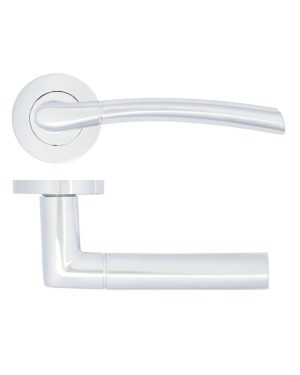 Zoo Hardware ZPA100-CP Andorra Door Handle on Rose Polished Chrome
