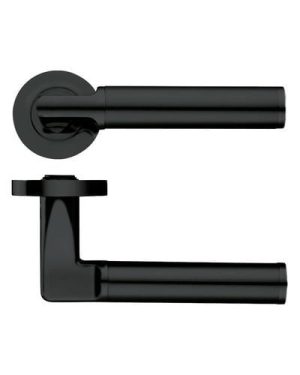 Zoo Hardware ZPZ030-OMB Milan Door Handle - Screw on Rose Matt Black
