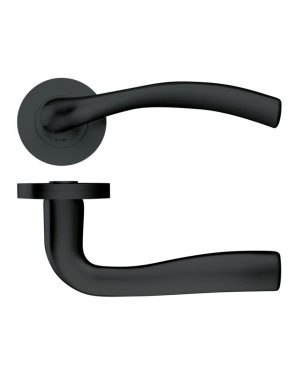 Zoo Hardware ZPZ050-OMB Siena Door Handle - Screw On Rose - Oscuro Matt Black
