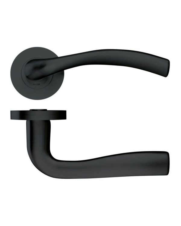 Zoo Hardware ZPZ050-OMB Siena Door Handle - Screw On Rose - Oscuro Matt Black