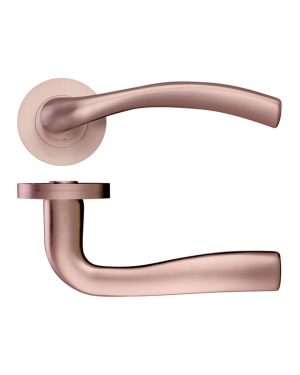 Zoo Hardware ZPZ050-TRG Siena Door Handle - Screw On Rose - Tuscan Rose Gold
