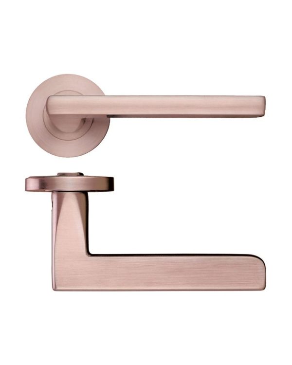 Zoo Hardware ZPZ070-TRG Venice Door Handle - Screw On Rose Rose Gold