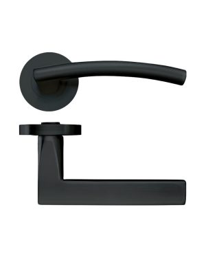 Zoo Hardware ZPZ080-OMB Amalfi Door Handle - Screw On Rose Matt Black
