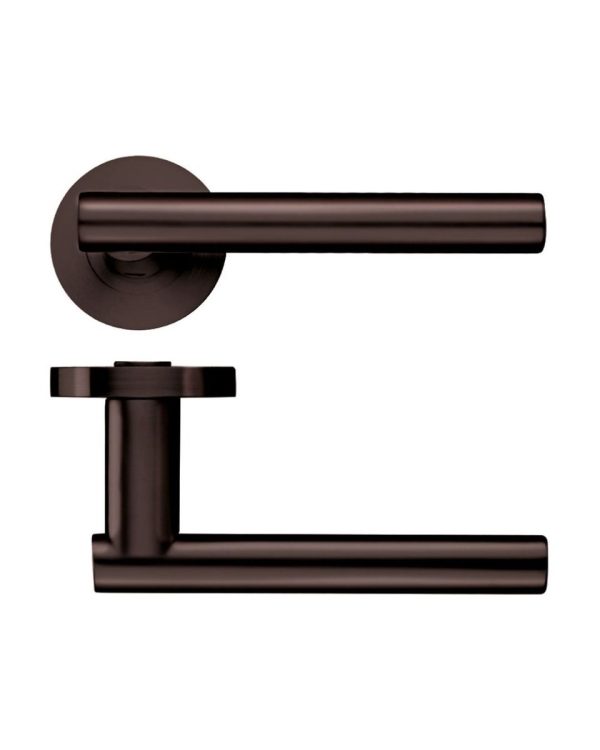 Zoo Hardware ZPZ090-ETB Lucca Door Handle - Screw On rose Pvd Bronze