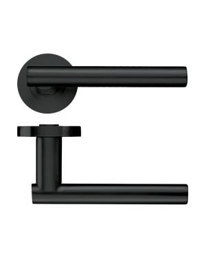 Zoo Hardware ZPZ090-OMB Lucca Door Handle - Screw On Rose Matt Black
