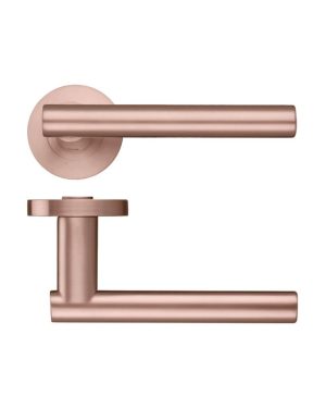 Zoo Hardware ZPZ090-TRG Lucca Door Handle - Screw On Rose Rose Gold
