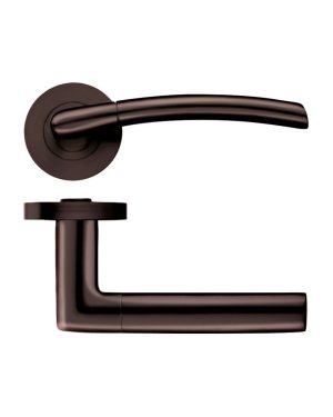 Zoo Hardware ZPZ140-ETB Olympus Door Handle on round rose Pvd Bronze
