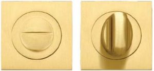 Zoo Hardware ZPZSQ004-FSB Turn & Release - on Square rose Pvd Satin Brass
