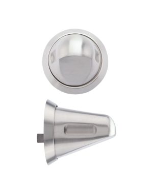 Zoo Hardware ZS-AL010-010 Anti Ligature knob on Rose - Int & Ext - Satin St Steel
