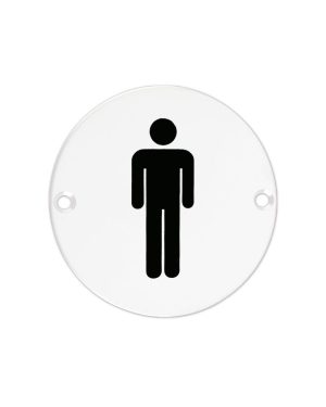 Zoo Hardware ZSS01-PCW Sex Symbol - Male - 76mm - Powder Coated Matt White
