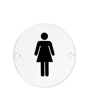 Zoo Hardware ZSS02-PCW Sex Symbol - Female - 76mm - Powder Coated Matt White
