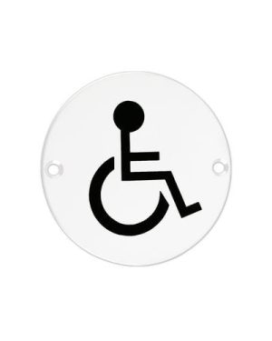 Zoo Hardware ZSS07-PCW Sex Symbol - Disabled - 76mm - Powder Coated Matt White
