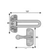 Era 789-65 Door Bar Restrictor 65mm Polished Brass