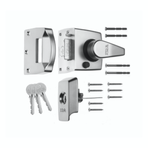 Era 1530-35-1 British Standard Keyless Egress Nightlatch Door Lock 40mm Satin Chrome
