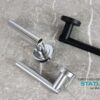 STATUS Nebraska Lever on Round Rose - Polished Chrome S28RPC