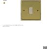 Eurolite Stainless steel 1 Gang Switch - Polished Brass