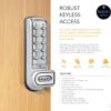 CODELOCKS KL1200 Electronic Kitlock Cabinet Lock Silver Grey