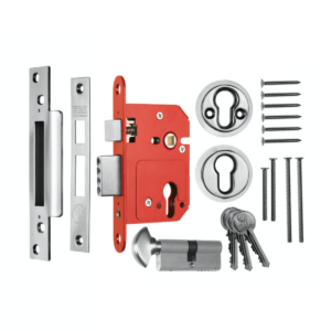 Era Euro Mortice Sashlock Keyless Egress 76mm Complete Satin Chrome