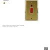 Eurolite Stainless steel 45Amp Switch With Neon Indicator - Satin Brass