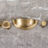 Old English Winchester Solid Brass Cabinet Cup Pull on Concealed Fix - Antique Brass OEC1176AB