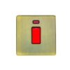 Eurolite Concealed 3mm 45Amp Switch With Neon Indicator - Antique Brass