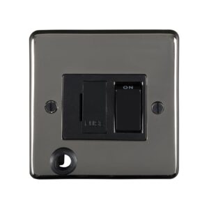 Eurolite Stainless steel Switched Fuse Spur - Black Nickel